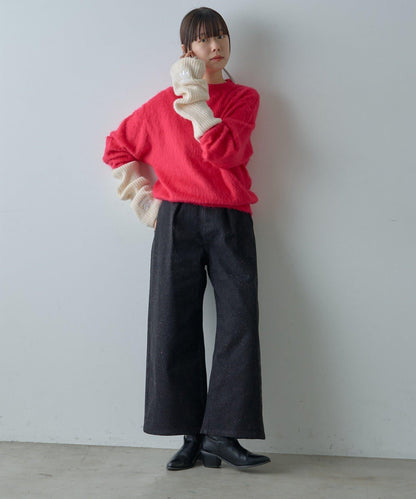 【WHIMSIC/2尺碼可選】安哥拉羊毛混紡長毛針織套頭衫