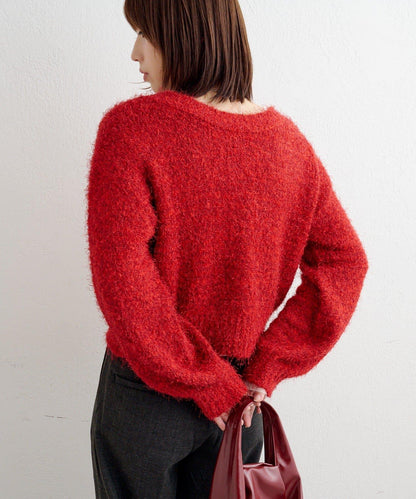 【前後兩穿】B 長毛針織開衫