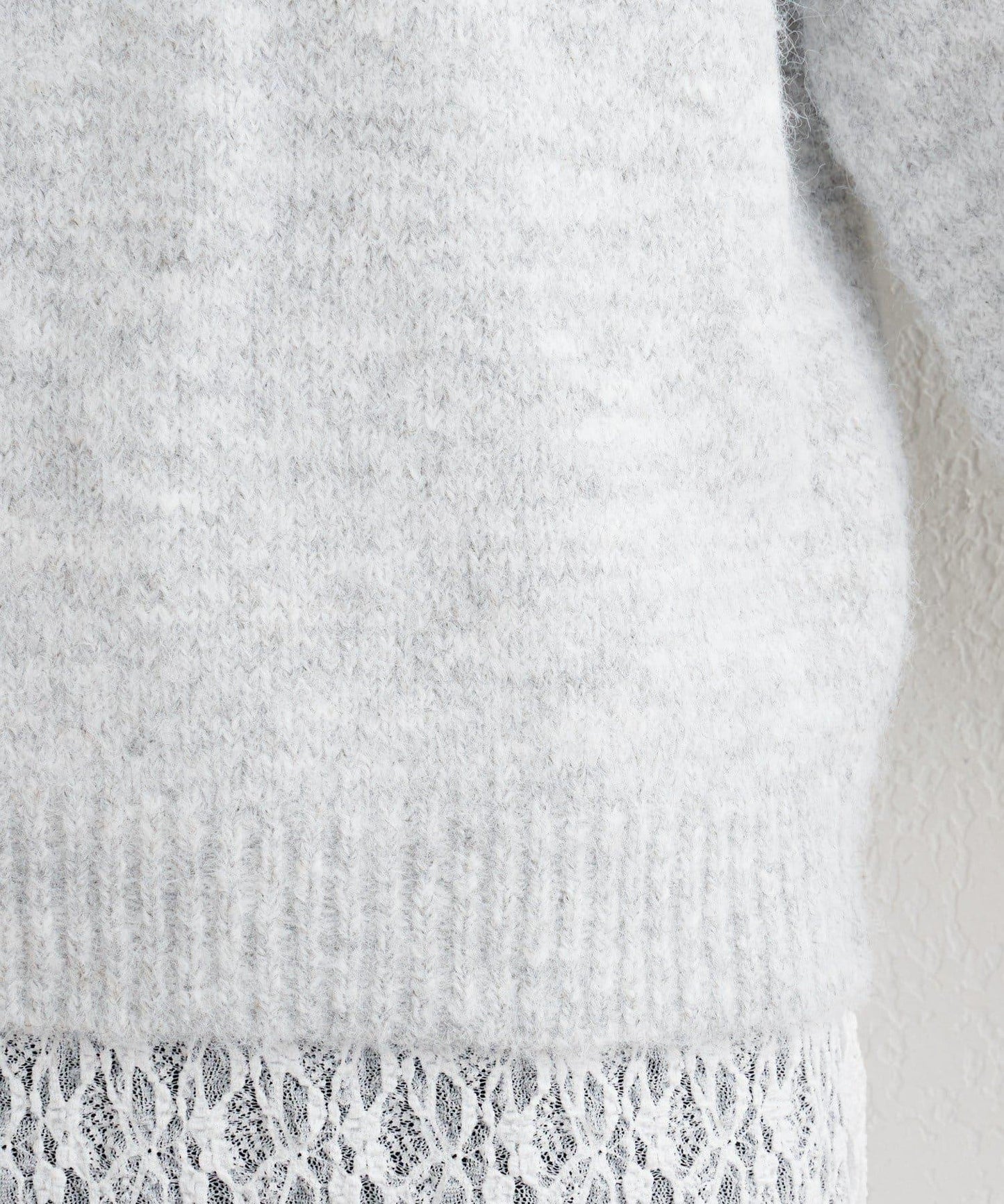 B繫帶針織套頭衫