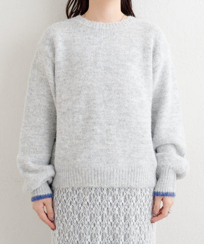 B繫帶針織套頭衫