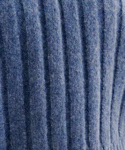 B 寬鬆羅紋針織套頭衫