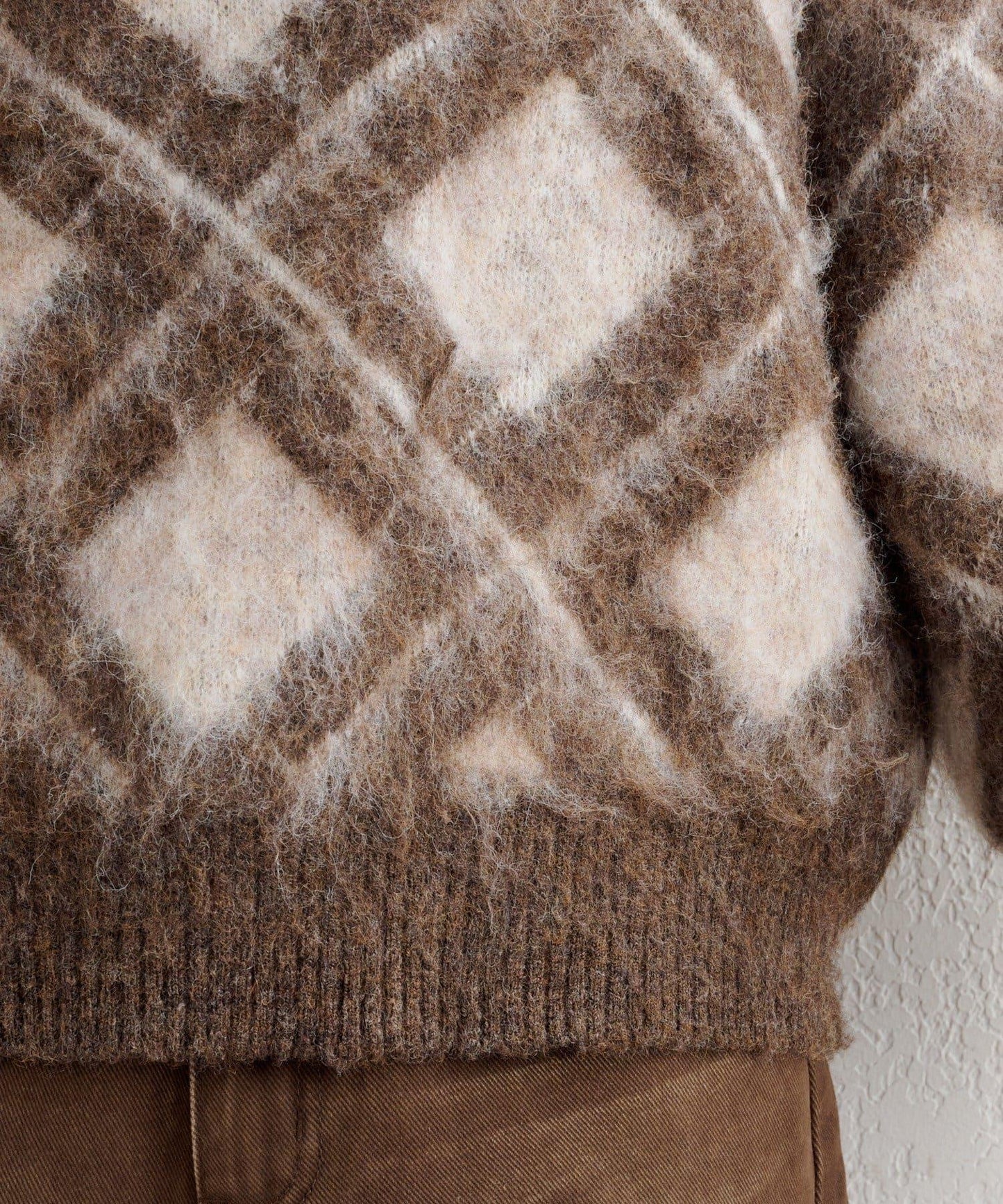 B 菱格針織套頭衫