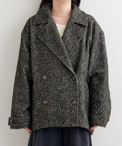 B 繭型西裝領大衣