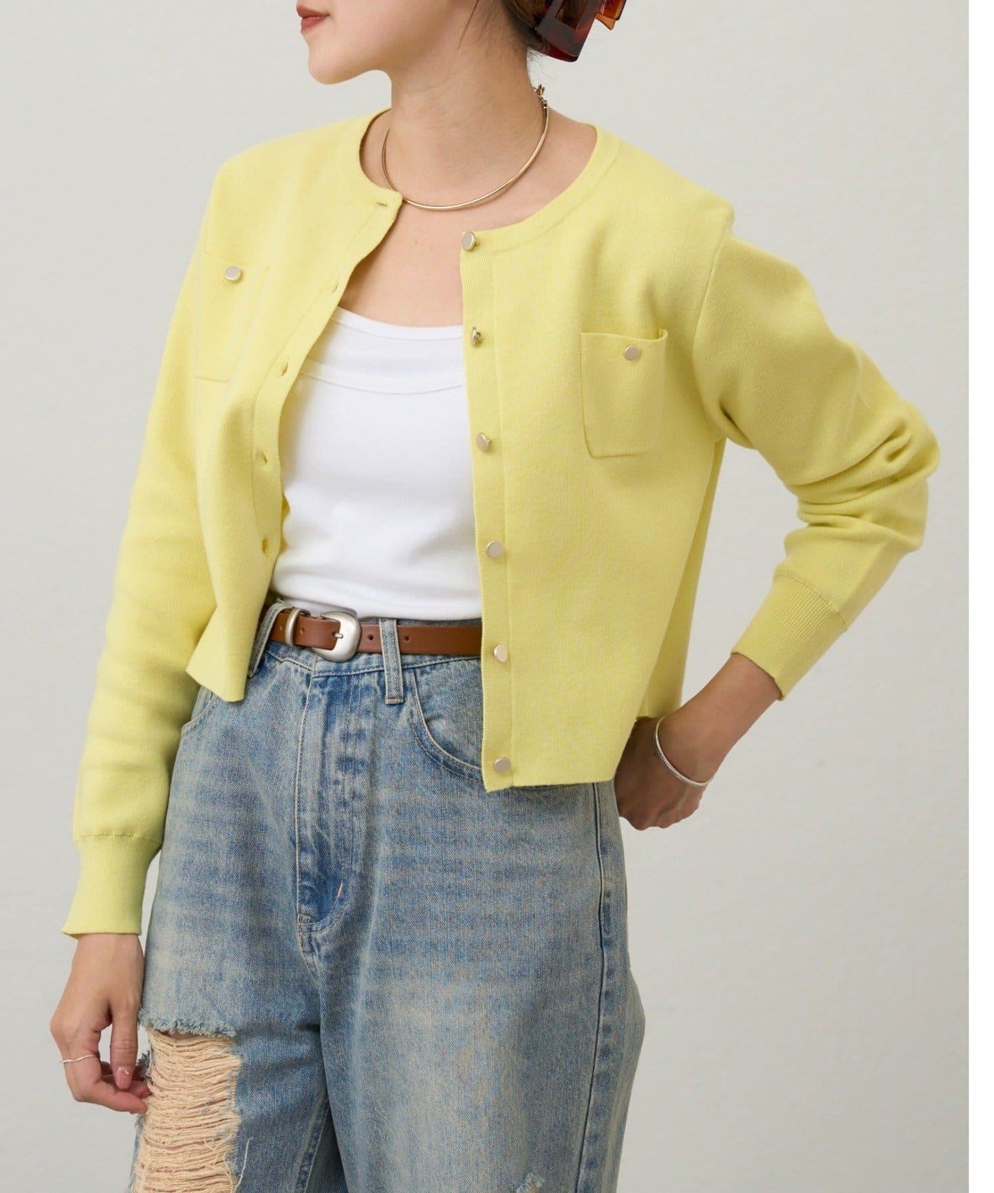 【26SS】棉質針織短款開衫