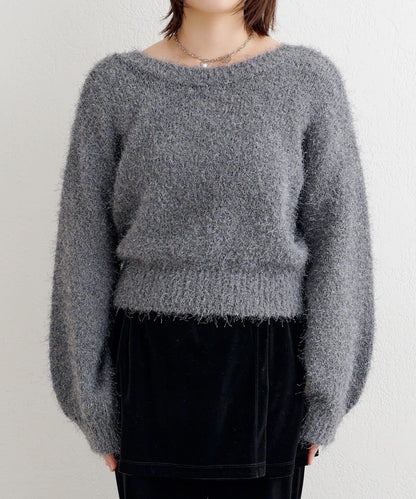 【前後兩穿】B 長毛針織開衫