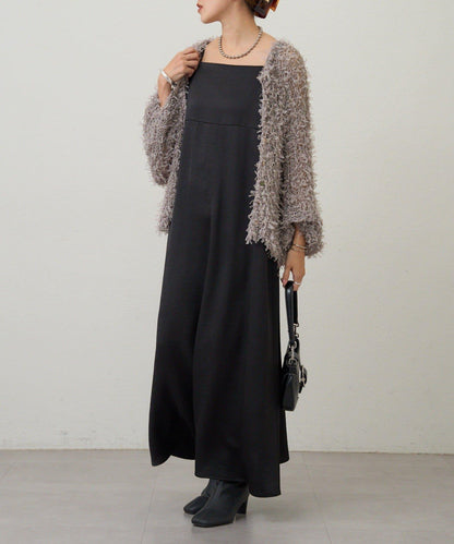 緞面吊帶連衣裙