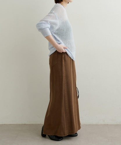 【可搭配套裝穿著◎】天絲柔軟修身半身裙