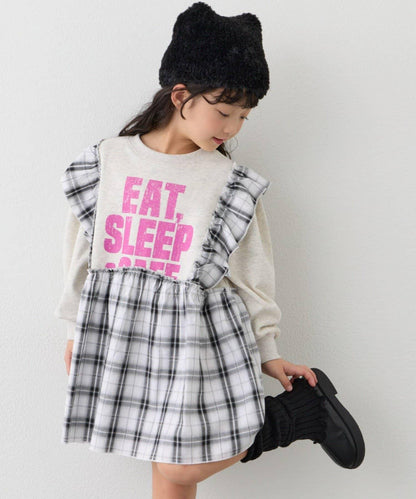 【KIDS】衛衣拼接迷你長款上衣連衣裙≪有大童尺碼≫