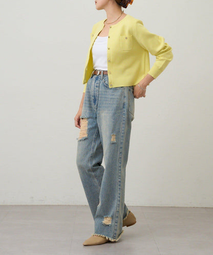 【26SS】棉質針織短款開衫