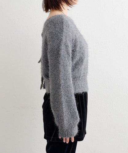 【前後兩穿】B 長毛針織開衫