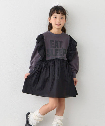 【KIDS】衛衣拼接迷你長款上衣連衣裙≪有大童尺碼≫