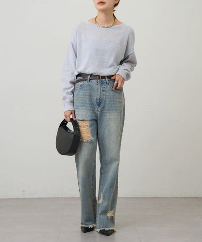 【26SS】亮絲寬鬆針織衫