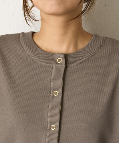 拼接袖網紗兩穿開衫