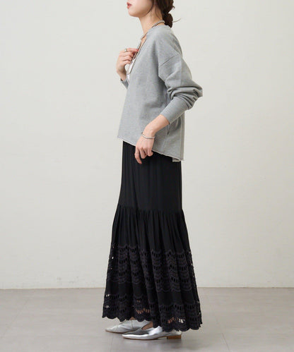 【26SS】波浪花邊蕾絲半身裙