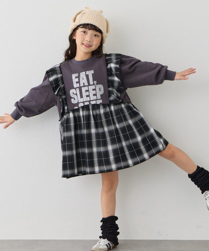 【KIDS】衛衣拼接迷你長款上衣連衣裙≪有大童尺碼≫