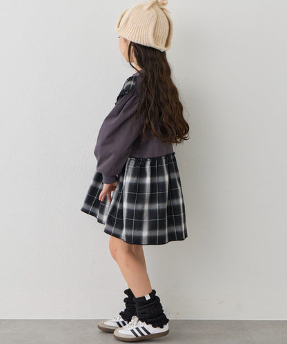 【KIDS】衛衣拼接迷你長款上衣連衣裙≪有大童尺碼≫