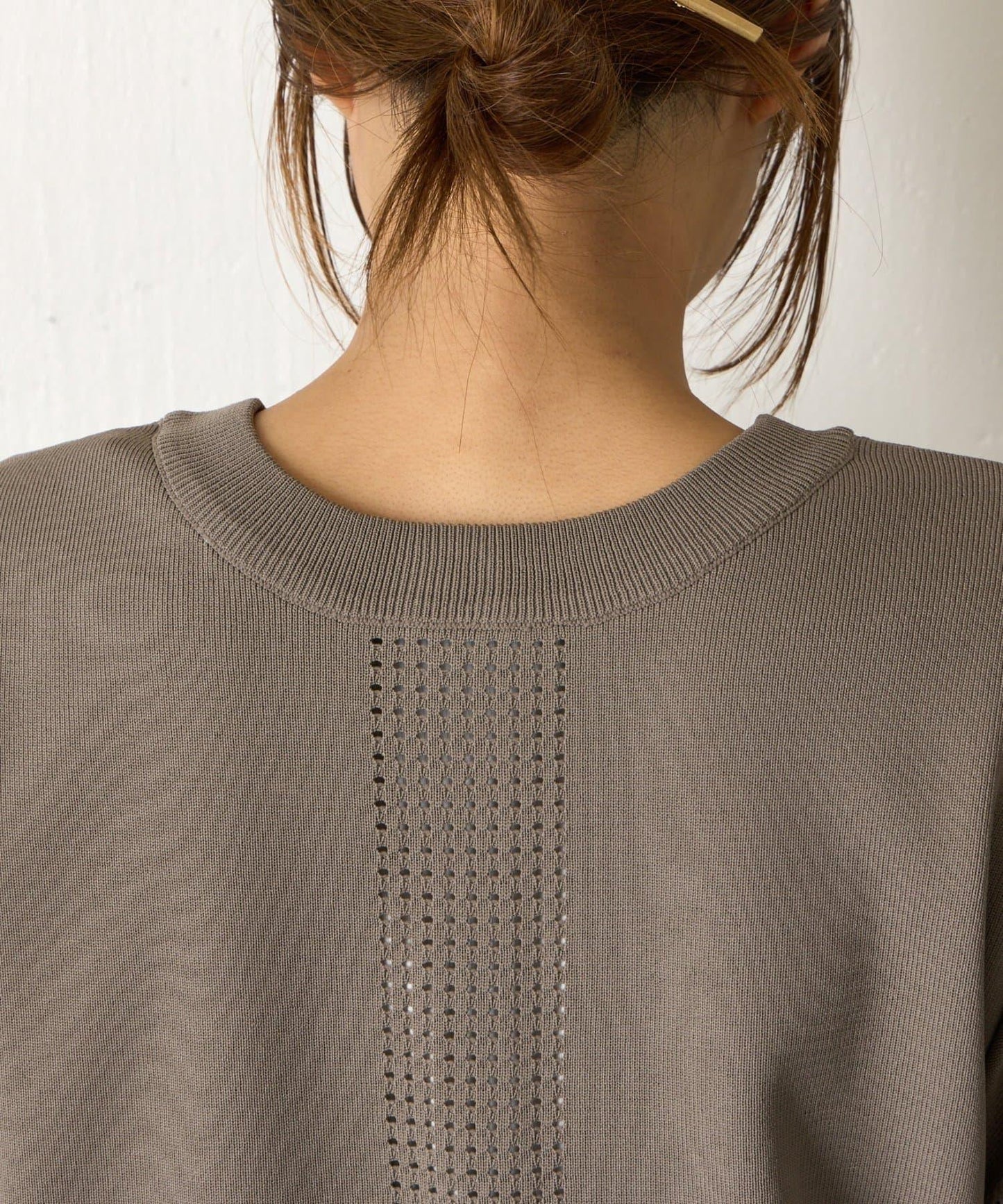 拼接袖網紗兩穿開衫