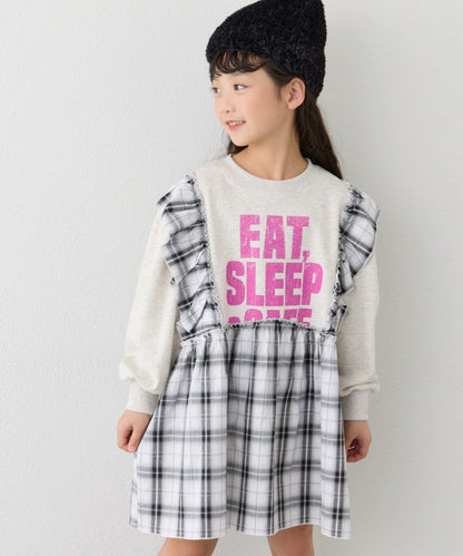 【KIDS】衛衣拼接迷你長款上衣連衣裙≪有大童尺碼≫