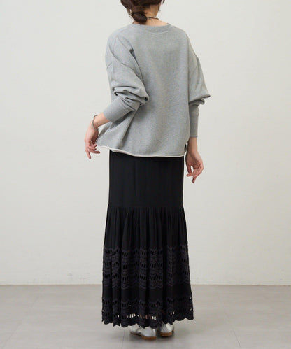 【26SS】波浪花邊蕾絲半身裙