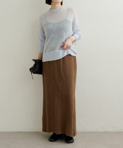 【可搭配套裝穿著◎】天絲柔軟修身半身裙