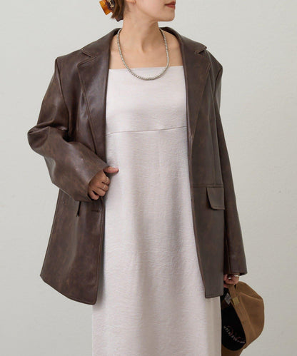 緞面吊帶連衣裙