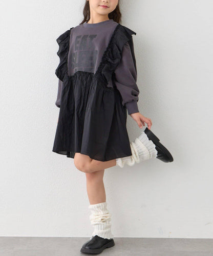 【KIDS】衛衣拼接迷你長款上衣連衣裙≪有大童尺碼≫