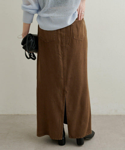 【可搭配套裝穿著◎】天絲柔軟修身半身裙