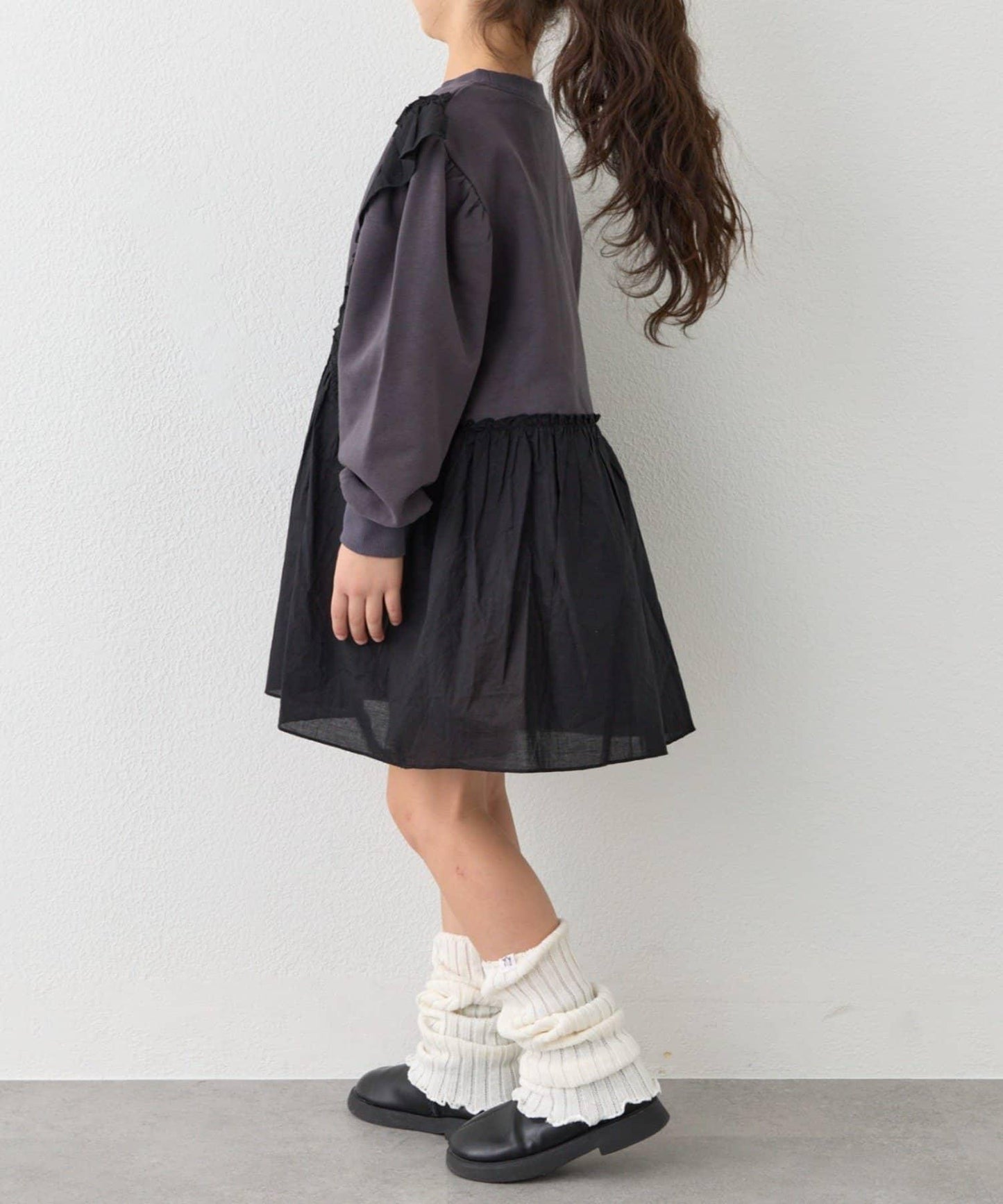 【KIDS】衛衣拼接迷你長款上衣連衣裙≪有大童尺碼≫