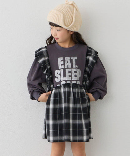 【KIDS】衛衣拼接迷你長款上衣連衣裙≪有大童尺碼≫