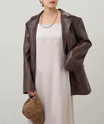 緞面吊帶連衣裙