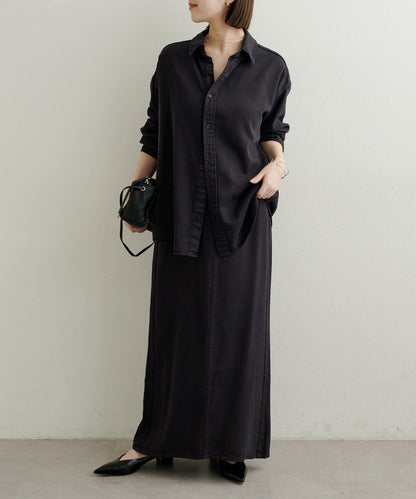 【可搭配套裝穿著◎】天絲柔軟修身半身裙