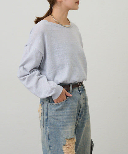 【26SS】亮絲寬鬆針織衫