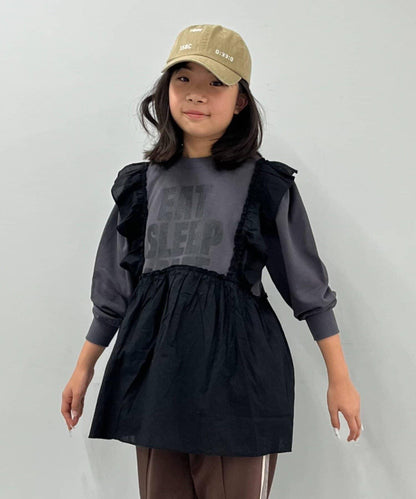 【KIDS】衛衣拼接迷你長款上衣連衣裙≪有大童尺碼≫