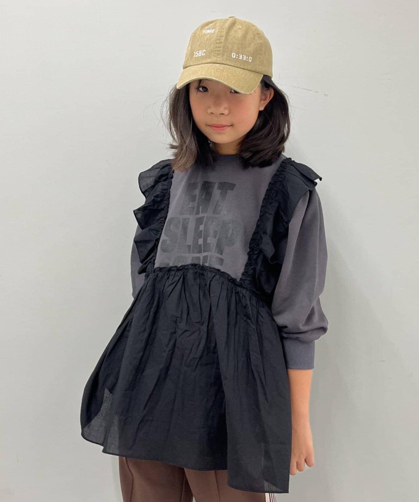 【KIDS】衛衣拼接迷你長款上衣連衣裙≪有大童尺碼≫