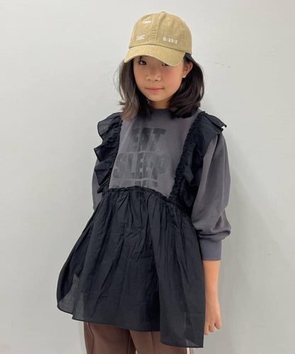 【KIDS】衛衣拼接迷你長款上衣連衣裙≪有大童尺碼≫