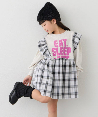 【KIDS】衛衣拼接迷你長款上衣連衣裙≪有大童尺碼≫