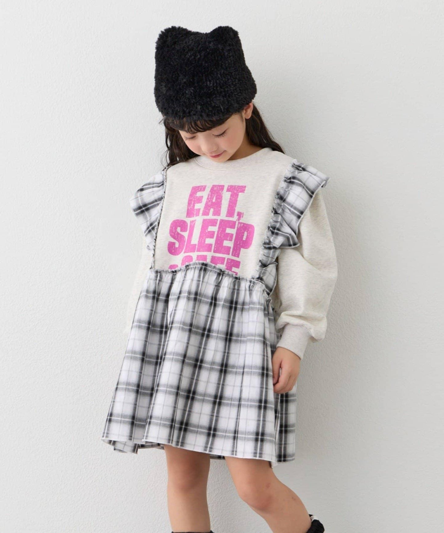 【KIDS】衛衣拼接迷你長款上衣連衣裙≪有大童尺碼≫