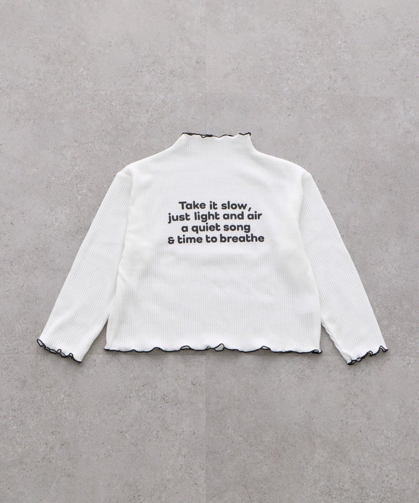 【KIDS】帶層疊網紗的羅紋上衣≪有大童尺碼≫