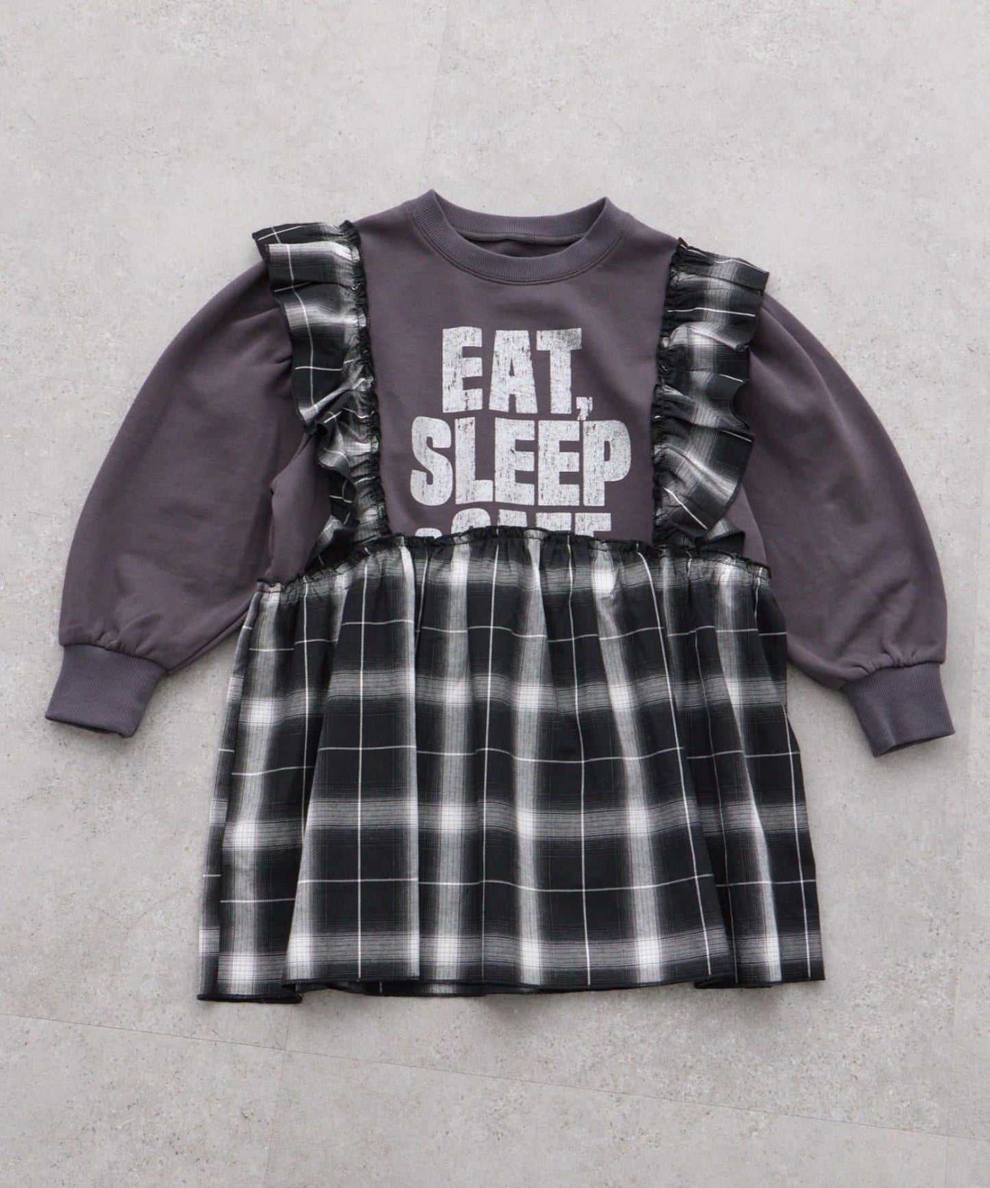 【KIDS】衛衣拼接迷你長款上衣連衣裙≪有大童尺碼≫