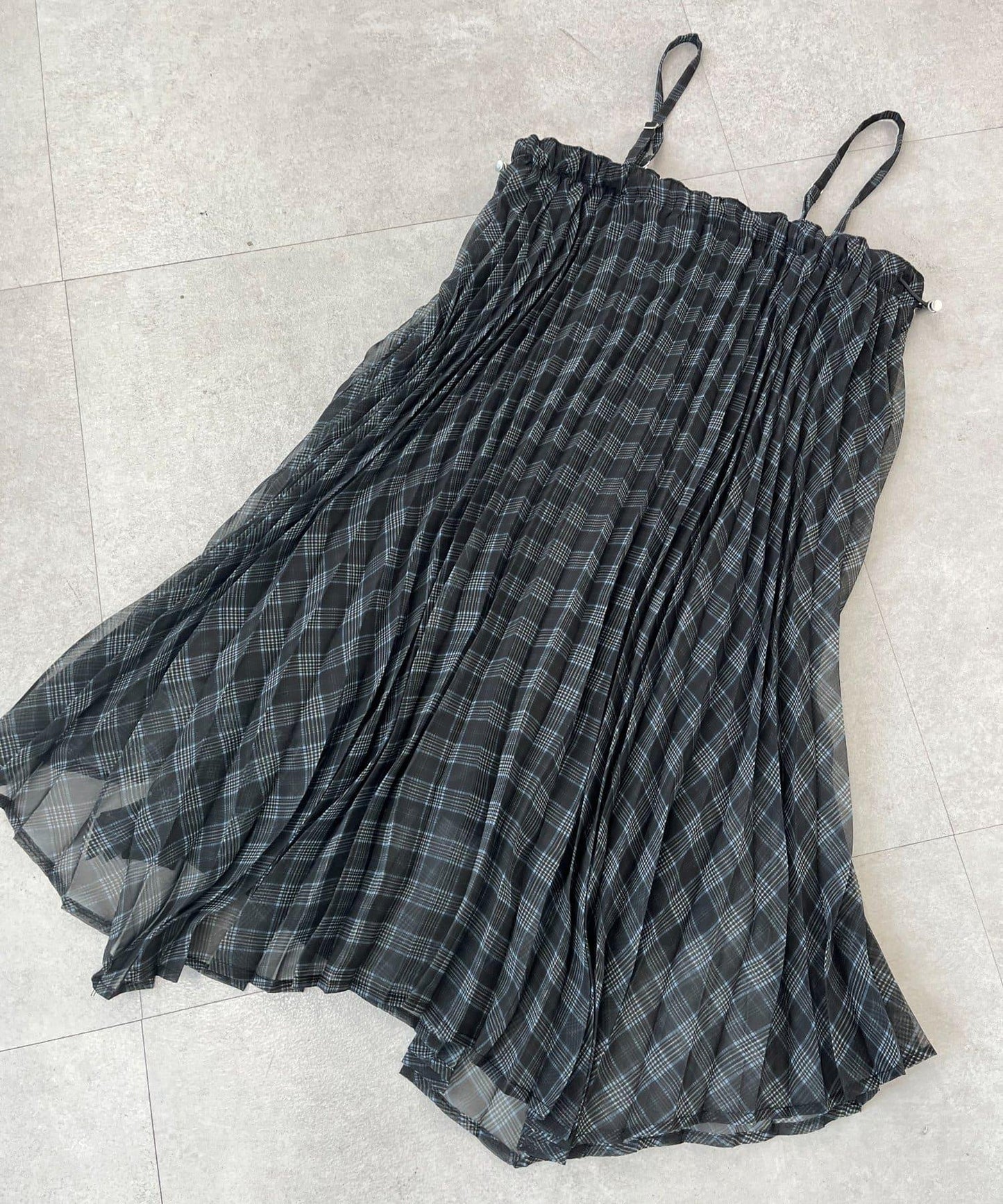 【KIDS】《有青少年尺碼》2WAY百褶格紋拼接裙(OSORO)