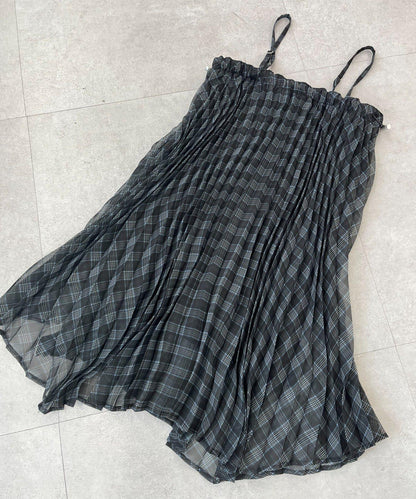 【KIDS】《有青少年尺碼》2WAY百褶格紋拼接裙(OSORO)