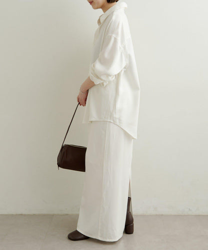 【可搭配套裝穿著◎】天絲柔軟修身半身裙