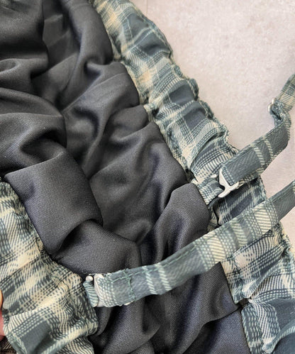 【KIDS】《有青少年尺碼》2WAY百褶格紋拼接裙(OSORO)