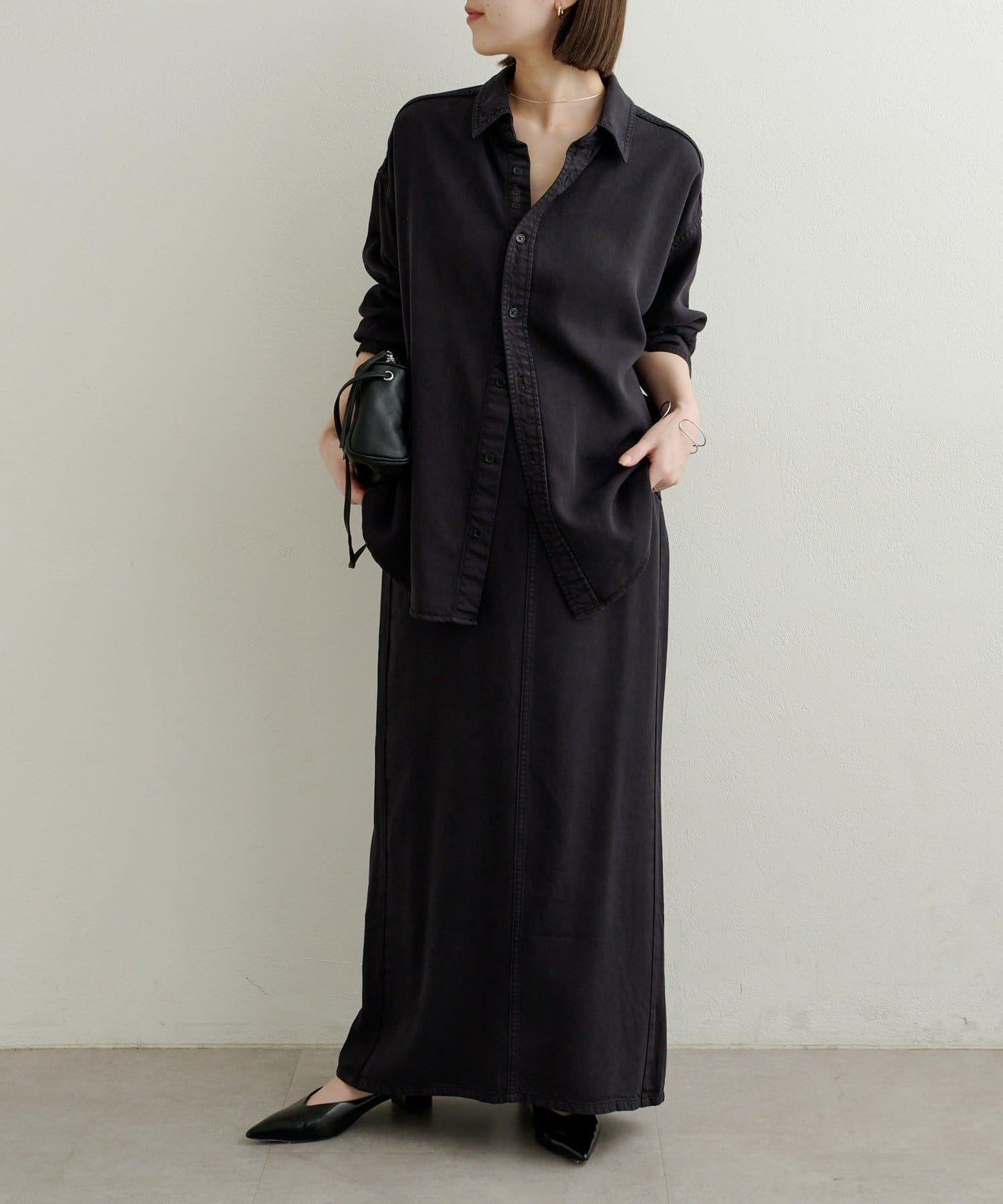 【可搭配套裝穿著◎】天絲柔軟修身半身裙