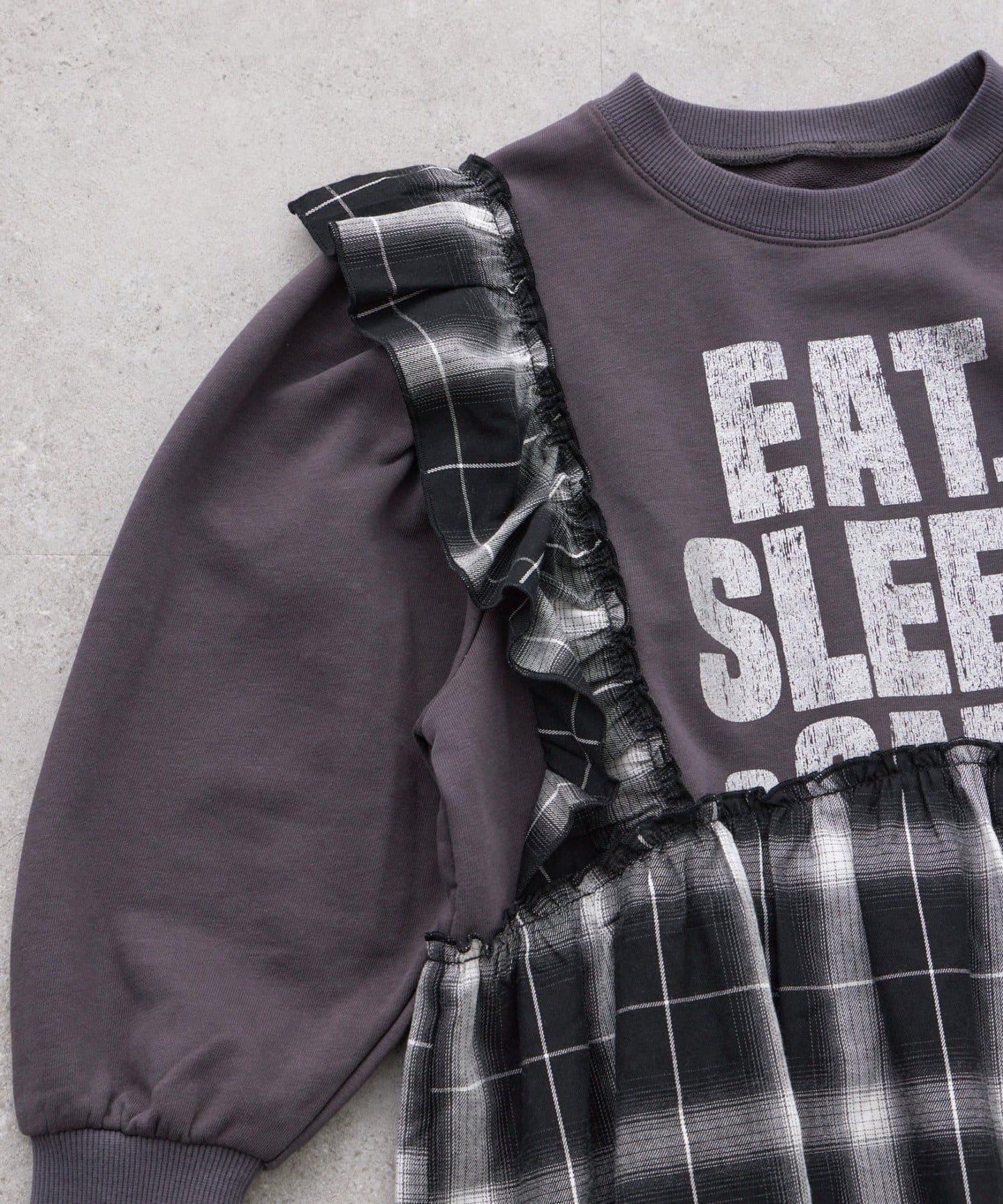 【KIDS】衛衣拼接迷你長款上衣連衣裙≪有大童尺碼≫