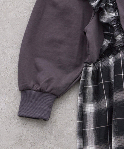 【KIDS】衛衣拼接迷你長款上衣連衣裙≪有大童尺碼≫