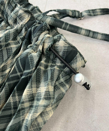 【KIDS】《有青少年尺碼》2WAY百褶格紋拼接裙(OSORO)