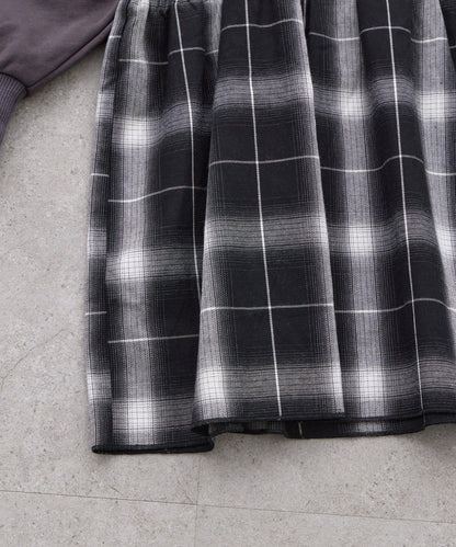 【KIDS】衛衣拼接迷你長款上衣連衣裙≪有大童尺碼≫