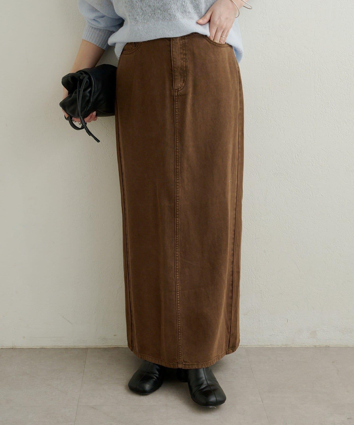 【可搭配套裝穿著◎】天絲柔軟修身半身裙