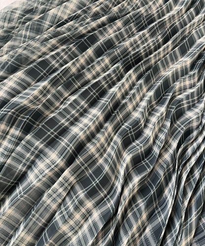 【KIDS】《有青少年尺碼》2WAY百褶格紋拼接裙(OSORO)